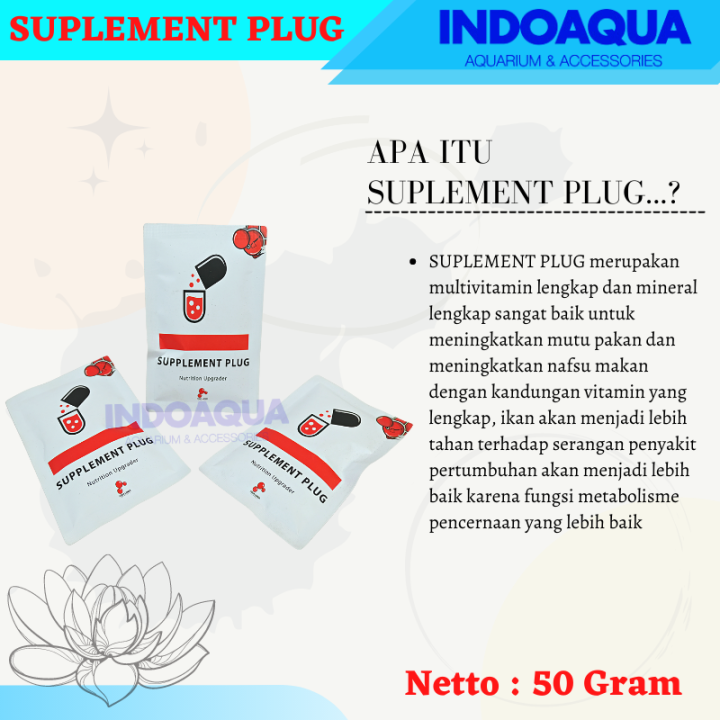 Supplement Plug Aqua Lunub 50 Gram Multivitamin Mineral Ikan Hias