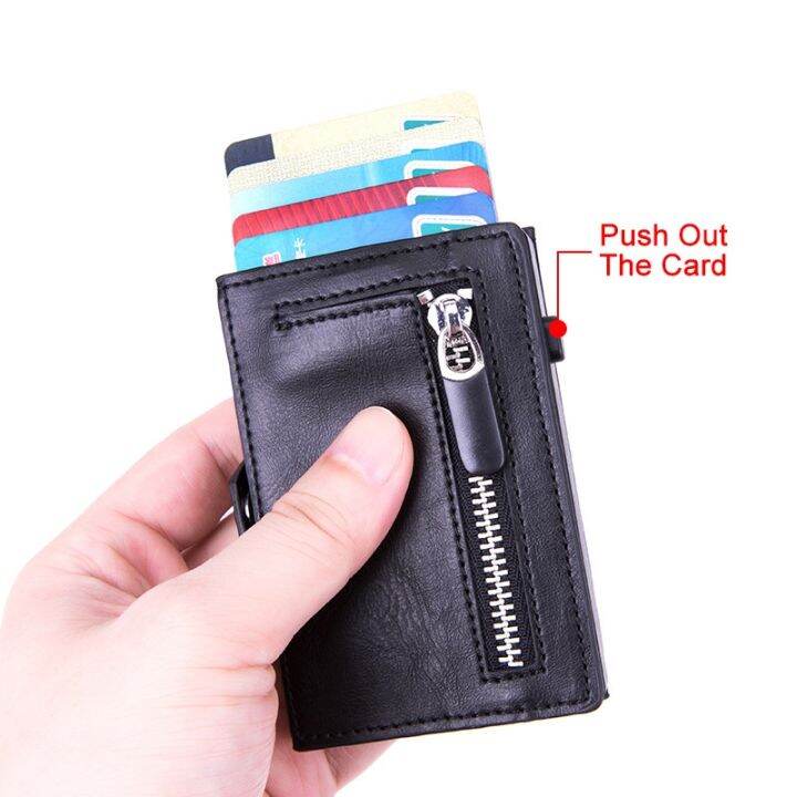 layor-wallet-rfid-คาร์บอนไฟเบอร์ผู้ชายกระเป๋าสตางค์ผู้ถือเหรียญกระเป๋ากระเป๋าเงินชายสตางค์บางมินิบางบัตรกระเป๋าสตางค์ผู้ชายเมจิกสีดำ-vollet-walet