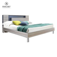 RINA HEY GLASTON/150 เตียง เตียงนอนขนาด 5 ฟุต Bed, size 5ft W158 x D218 x H100 cm – สี ธรรมชาติ/อะลูมิเนียม