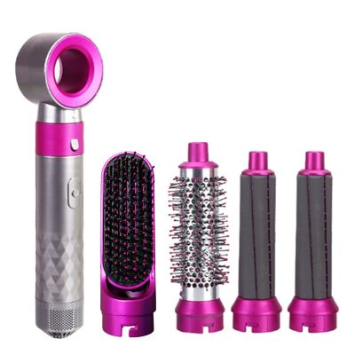 5 in 1 Electric Hair Dryer Straightening Brush Curling Iron Detachable Brush Kit Wet and Dry Styling Tool