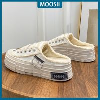 Moosii รองเท้าผ้าใบลําลอง ส้นหนา ระบายอากาศ สีขาว สําหรับสตรี 2 สี ไซซ์ 35-40 MS0816