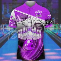 Xzx180305 custom name sports beer game bowling ball player 3 dprint summer Vintage Harajuku polo POLO shirts