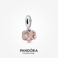 Official Store Pandora 14k Rose Gold-Plated Sparkling Infinity Heart Dangle Charm