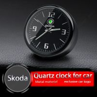 Luminous Mini Car Quartz Clock for Instrument Panel  Air Outlet  Any Sticker for Skoda Yeti Octavia Fabia Rapid Superb Scala Car Accessories