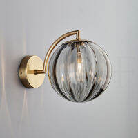 Modern Glass Ball Wall Sconce Light Fixture Nordic Golden Bedside Indoor Living Room Lighting Luminaire Home Decoration Hallway