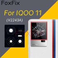 อะไหล่กระจกกล้องมองหลังสำหรับ Vivo Iqoo 11 5G V2243A พร้อมสติ๊กเกอร์กาว