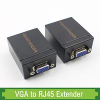 JAX9170 ตัวรับสัญญาณ VGA Extender 60เมตร อะแดปเตอร์ เครื่องส่งสัญญาณ ตัวขยายสัญญาณ VGA เป็น RJ45 น้ำหนักเบามาก VGA ไปยัง RJ45 ตัวขยายสัญญาณเครือข่าย VGA เป็น RJ45 สำหรับคอมพิวเตอร์/โปรเจคเตอร์/โทรทัศน์/