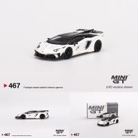 MINI GT 1:64 LBWK Aventador GT EVO White  Alloy Diorama Car Model Collection Miniature Carros Toys 467 In Stock Die-Cast Vehicles