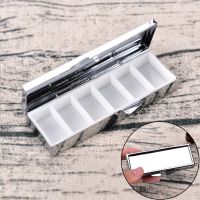 6 Grid Folding Pill Case Container For Medicines Organizer Pill Box Travel Essential Pill Splitters 85*35*15mm Medicine  First Aid Storage