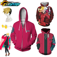 Unisex Tri Vash The Stampede คอสเพลย์แจ็คเก็ต Hoodie ผู้ใหญ่ Vash เครื่องแต่งกาย Pullover Hooded Jacket Sweatshirt Outfit