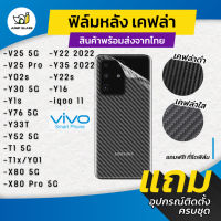 ฟิล์มหลังเคฟล่า Vivo รุ่น ,V25 Pro 5G,Y30 5G,Y02s,Y1s,Y3s,Y76 5G,Y33T,Y52 5G,T1 5G,T1x,Y01,,X80 Pro,Y35,Y22s,Y16,iqoo 11