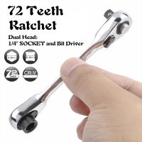 【CW】 New 2 1 Ratchet Socket Wrench 72 Teeth Bit Driver Screwdriver Handle Two-way Release Spanner