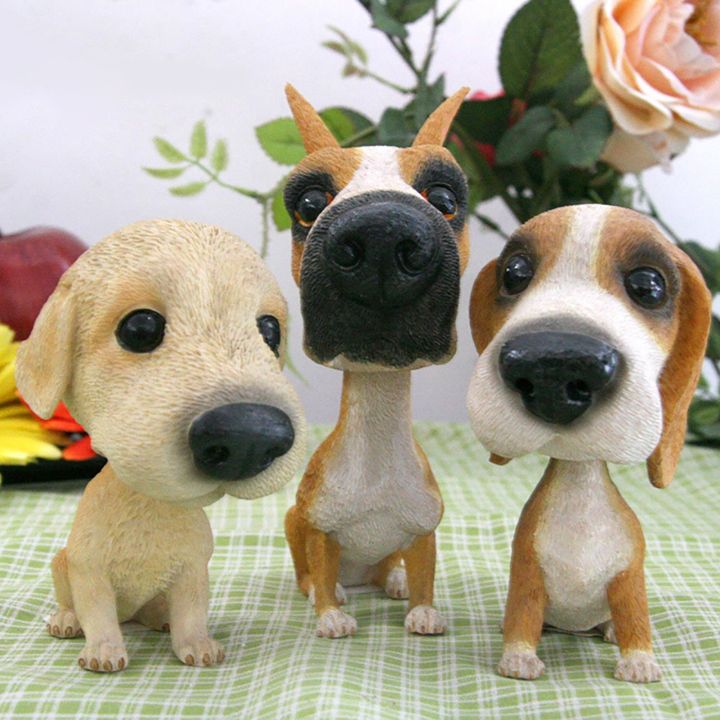 two-dog-sells-cars-กล่องเรซินสำหรับสุนัขเครื่องประดับรถยนต์-bossa-hound-labokado-ตุ๊กตาตกแต่งภายในรถยนต์ตุ๊กตาที่น่ารัก