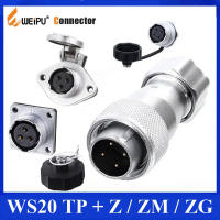 Original Weipu WS20 Connector TP Z ZM ZG 2 3 4 5 6 7 9 12ขาชาย TP โลหะท่อปลั๊กสแควร์หน้าแปลนแผง Mount Socket