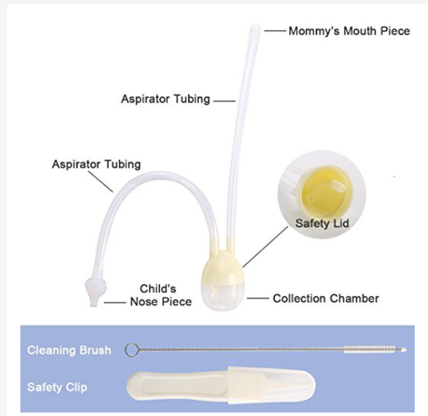 Parhdoas Nasal Aspirator Baby / Baby Nose Cleaner + Tweezer FREE