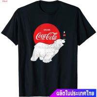 เสื้อยืดผ้าฝ้าย Illicit เสื้อยืดผู้ชายและผู้หญิง Coca-Cola Polar Bear Bottle Balance T-Shirt Mens Womens T-shirts  YDLV