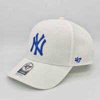 ✒♠ Foreign trade trendy brand hard top mens and womens baseball cap NY Yankees white curved eaves peaked cap spring and summer sunscreen and sunshade universal