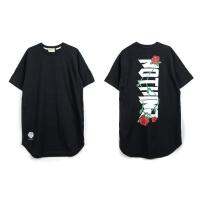 DSL001 เสื้อยืดผู้ชาย GM-TEE-124 NOTHING ROSE BLACK LONG TEE เสื้อยืด แนวสตรีท GRIMYTH เสื้อผู้ชายเท่ๆ เสื้อผู้ชายวัยรุ่น