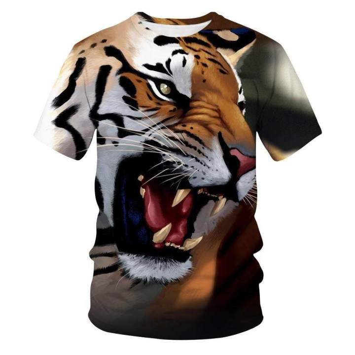 3d Print Shirt Men Tiger, 3d Fashion Tiger Shirt