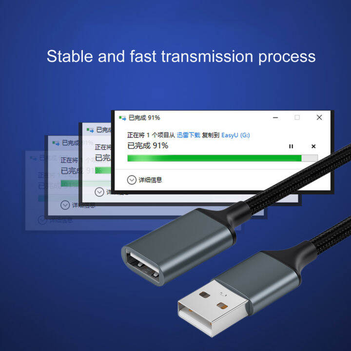 สายเคเบิลต่อขยายพื้นที่เก็บข้อมูลขนาดใหญ่ความเร็วสูง-lossless-การส่งข้อมูลที่เสถียร-plug-play-usb-ชายกับหญิงสายซิงค์ข้อมูลอุปกรณ์เสริมคอมพิวเตอร์สายต่อขยาย-lossless