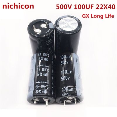 2Pcs/10Pcs 100uF 500V Nichicon GX/LQ 22x40mm 500V100uF Snap-in PSU Capacitor LGX2H101MELZ40