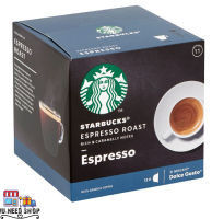 STARBUCKS® ESPRESSO® ROAST BY NESCAFÉ® DOLCE GUSTO® กาแฟแคปซูล สำหรับเครื่อง Dolce Gusto รสชาติที่เข้มข้น และหอมหวานดุจคาราเมล12 แคปซูล 1 กล่อง พร้อมส่ง