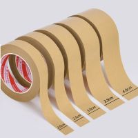 ❁♈卐 1 Roll 23m Gummed Kraft Paper Brown Bundled Adhesive Masking Paper Tape for Box Sealing Kraft Paper Tape Packaging Tools