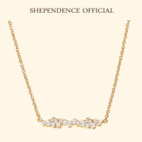 Shependence สร้อยคอคริสตัลเกล็ดหิมะบาร์ (Snowflake Crystal Bar Necklace)