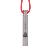 Ultralight Titanium Emergency Whistle with Cord Outdoor Survival Camping Hiking Exploring Survival kits