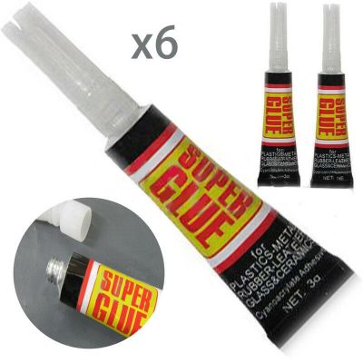 【CW】▥  6/12Pcs Super Glue Tube Metal Glass Plastic Instant Repair Adhesive