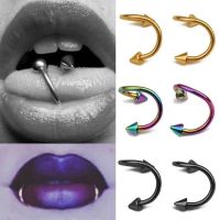 Wholesale Piercing Oreja 2pcs Labret Surgical Steel Twisted Tragus Ear Lip Tongue Rings Helix Earring Body Jewelry 0.8-8mm Size