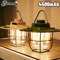 Retro Camping Lantern LED Camping Light Stepless Dimmable Hanging Tent Lamp Waterproof Emergency Light for Outdoor Power Bank Power Points  Switches S
