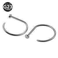 1Pc G23 Titanium Nose Ring amp; Studs D Shape Nose Piercing Fake Nose Ring Fashion Body Women Girl Jewelry