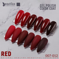 Beautilux Red Color Gel Polish Kit Soak Off UV LED Wine Burdy Red Cherry Color Nail Gel Polish Set Nails Gels Lacquer 10ml