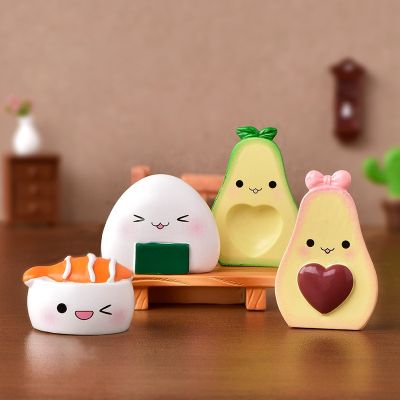 【CC】♝☎  Avocado Food Ornament Kids Children Baby Garden kitten Room Decoration Miniature Figurines