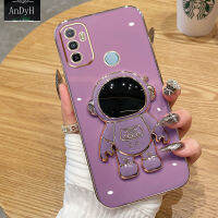 AnDyH 2022 New Design For OPPO A53 2020 A33 2021 A53S A32 2020 Case Luxury 3D Stereo Stand Bracket Astronaut Fashion Cute Soft Case