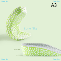 Zone Sky รองเท้าผ้าใบส้นรองเท้าครึ่งแผ่นความสูงเพิ่ม insoles สำหรับผู้ชายรองเท้าผู้หญิงแบนเท้าโค้งสนับสนุนกระดูก