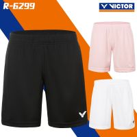 เสื้อผ้าจริง Victory VICTOR ชุดกีฬาแบดมินตันกางเกงขาสั้นสูงยืดหยุ่นกีฬา R-6299ของแท้แห้งเร็ว