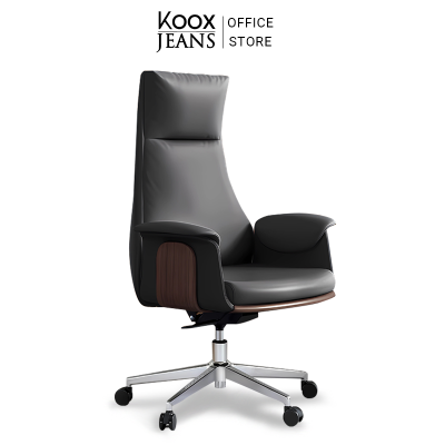 KOOXJEANS Boss Chair Executive chair ก้าอี้ออฟฟิศ เก้าอี้บอส เก้าอี้หนังแท้ เก้าอี้คอมพิวเตอร์ หลังสูง เก้าอี้ หรูหรา Office Chair Computer Chair Genuine Leather TB-5241