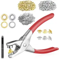 Grommet Eyelet Pliers Kit  1/4 Inch 6Mm Grommet Tool Kit With Metal Eyelets With Washers  Eyelet Grommets  Pliers