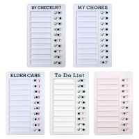 Checklist Memo Board Portable Daily Affairs Checklist Plastic w/ Slider Chores RV To Do List Notepad Forming Good Habit