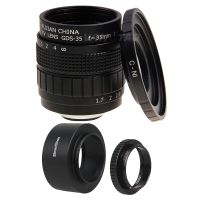 FUJIAN 35mm F1.7 CCTV F1.7 Lens C-N1 Mount Ring Lens Hood Macro Ring for Nikon 1 J5 S2 J4 V3 AW1 S1 J3 V2 J2 J1 V1