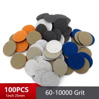 100Pcs 996A 1inch Wet Dry Sandpaper Waterproof Sanding Paper 60-10000 Grit Sander Discs for Car Furniture Polishing Buffer Tool Power Sanders