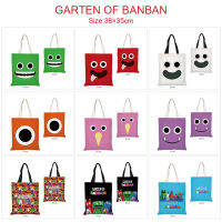 Banban Garden Game อุปกรณ์ต่อพ่วงการพิมพ์สีเต็มรูปแบบกระเป๋าช้อปปิ้งกระเป๋าสะพายผ้าใบแบบพกพากระเป๋าสะพายกระเป๋านักเรียนกระเป๋าเก็บของ