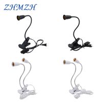 【YD】 Lamp Base Clip E27 Holder With On/Off US Plug Table Desk Lamps Book Bedroom