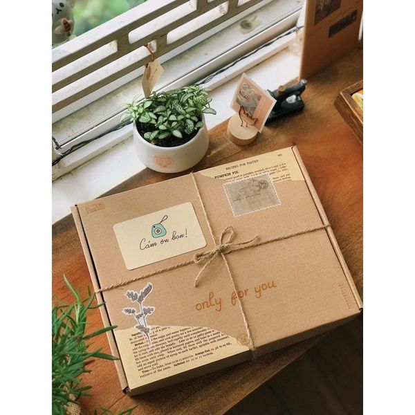 Khi bạn muốn tặng một món quà đặc biệt, hãy thử sử dụng hộp quà trang trí tặng kèm thiệp vẽ tay Lazada.vn năm
