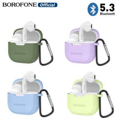 Borofone BW29ชุดหูฟัง True หูฟังไร้สายบลูทูธ5.3,หูฟังกีฬาพร้อมไมโครโฟนสำหรับ Ios Xiaomi Huawei Vivo Oppo แอนดรอยด์สมาร์ทโฟนทุกรุ่นมาพร้อมที่ครอบหูฟังฟรี