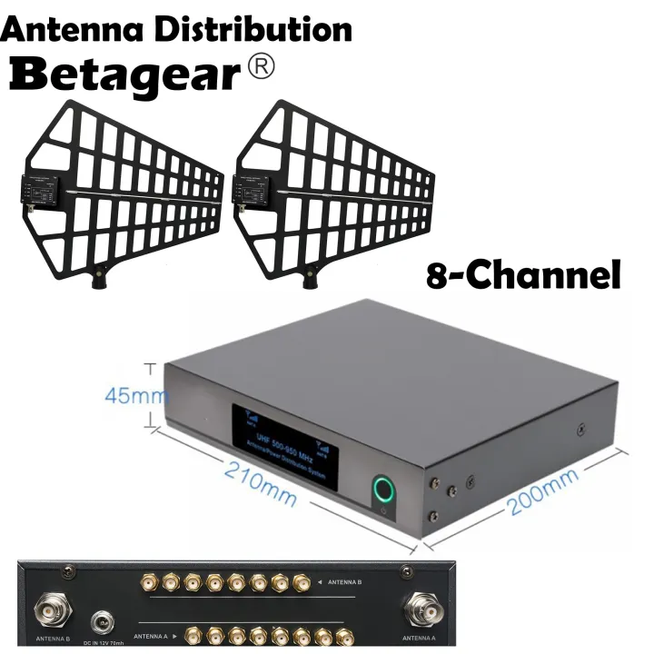 Betagear Antena Distribution System ANT8 8 Channel RF Distributor 460