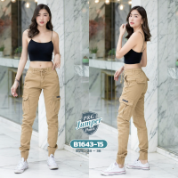 [Cargo Pants] กางเกงคาร์โก้ขาจั้มยืด รุ่น B1643-15 กางเกงยุทธวิธี กางเกงหลายกระเป๋า กางเกงนักผจญภัยเดินป่า เป็นผู้หญิง…ก็เท่ได้