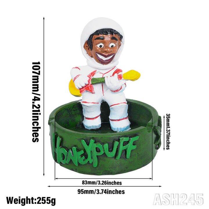 cod-booth-cross-border-new-mini-resin-green-ashtray-astronaut-playing-guitar-wholesale